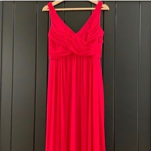 Cherry  red 🍒 formal David’s bridal gown